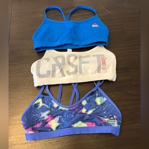 Bundle of 3 Reebok CrossFit bra, Size S